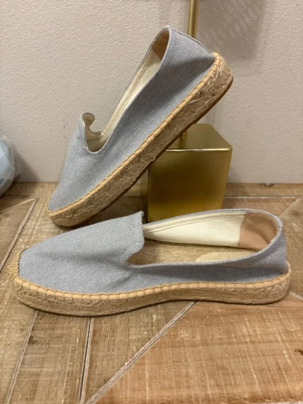 NWOT Soludos Smoking Platform Espadrille Dolphin Blue Sizes 8 9 10